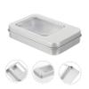 DIYEAH 10pcs USB Flash Drive Storage Case Square Tinplate Organizer Window Metal Box for Office Home and Travel Storage view 2