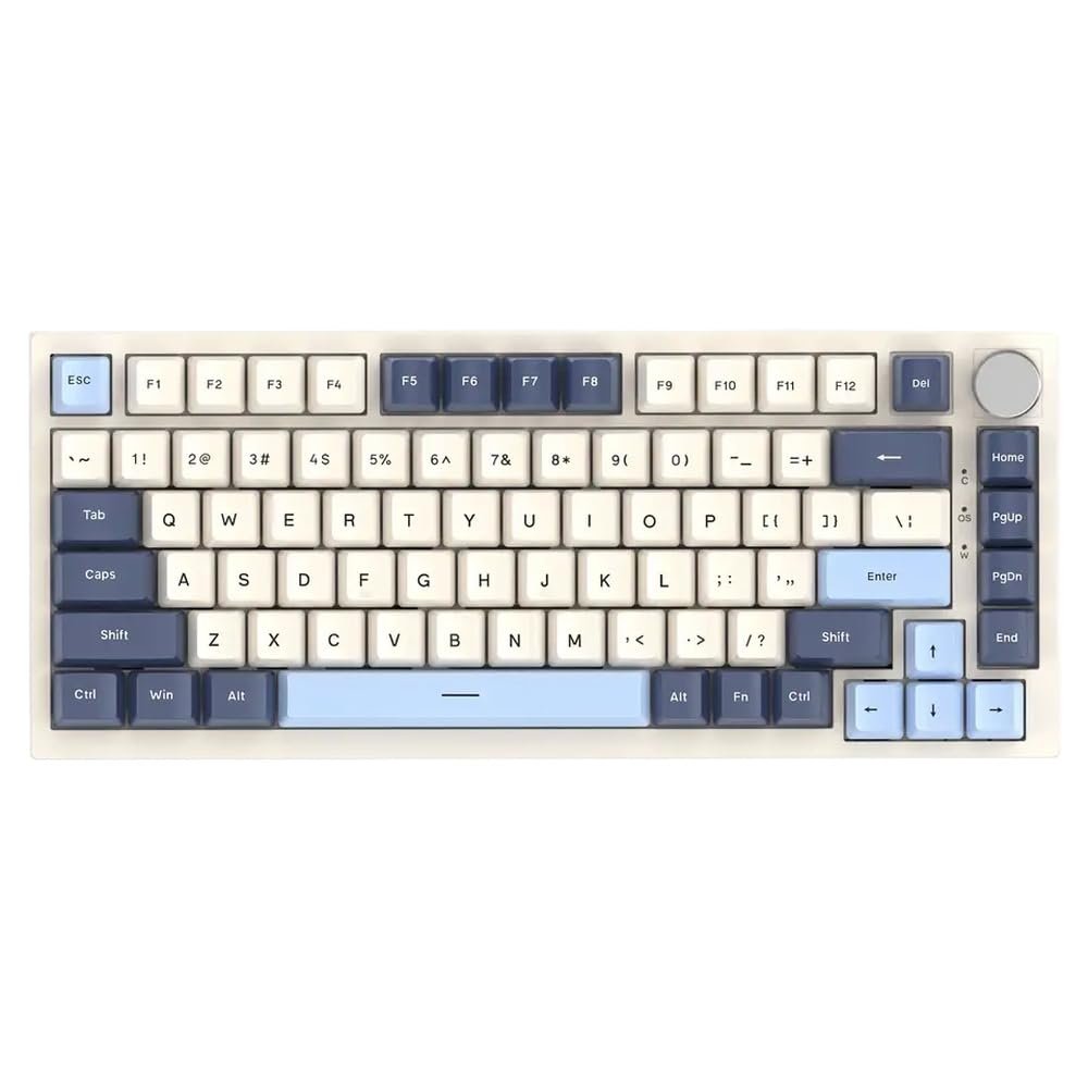 APOJHGF Customizable Mechanical Keyboard with K85 Magnetic Switch RGB Hot-swappable Design Metal Knobs Compatible with FPS Compatibility(Blueberry)