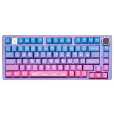 APOJHGF PBT Keycaps 81 Profile Five Side Dye Sublimation DIY Keyboard Kits(Dreamy Purple)