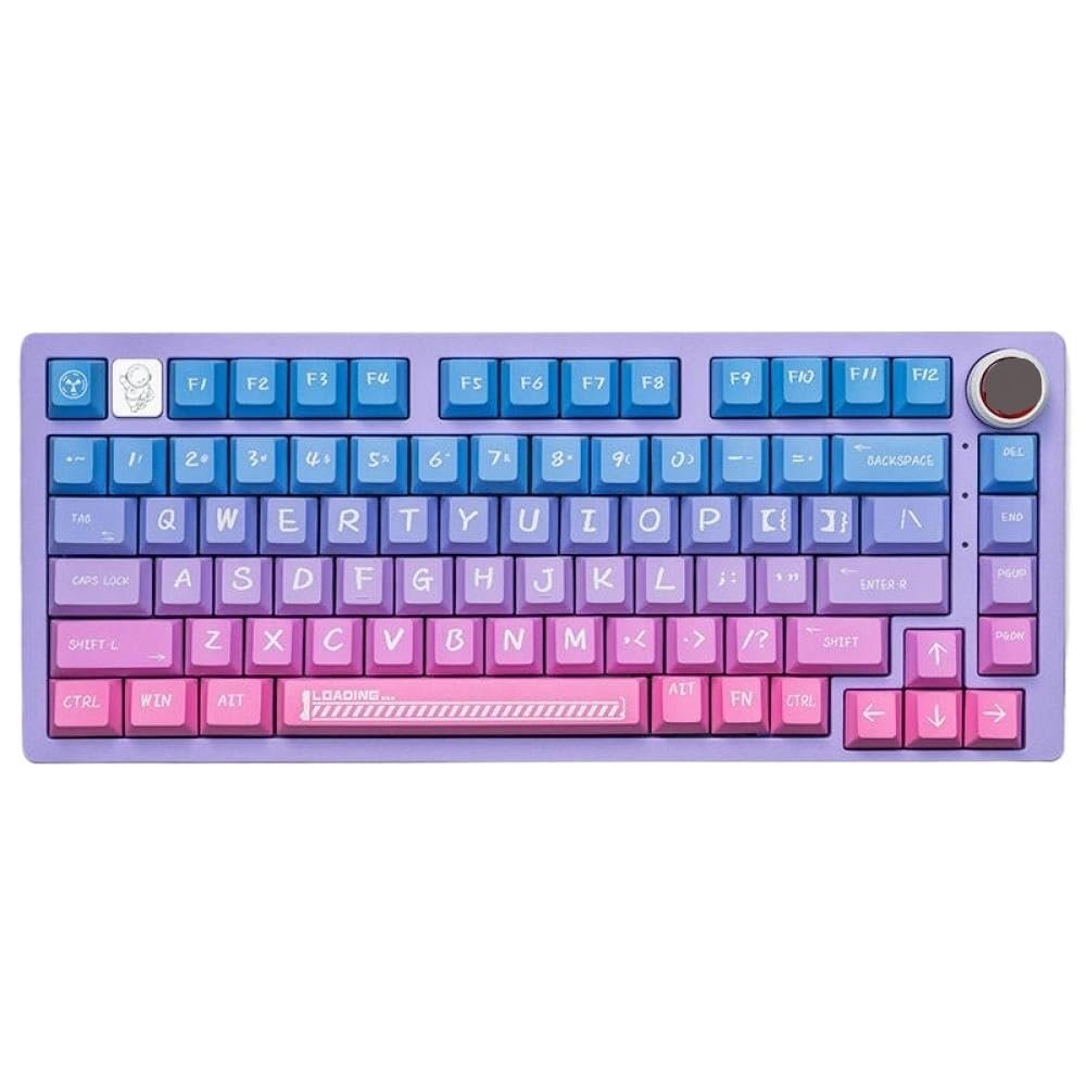 APOJHGF PBT Keycaps 81 Profile Five Side Dye Sublimation DIY Keyboard Kits(Dreamy Purple)