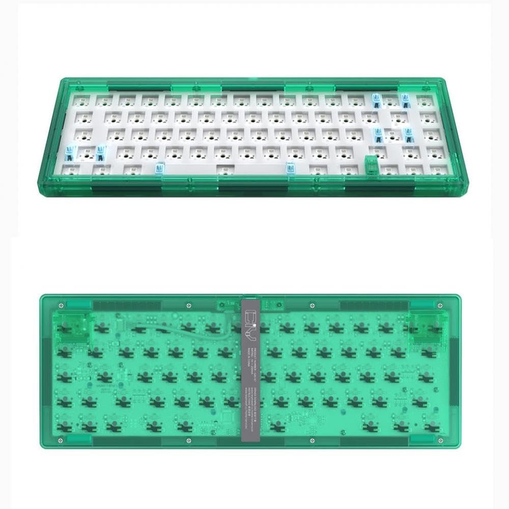 APOJHGF Customized Hot-Swappable Mechanical Keyboard with RGB Backlight Gasket Structure Compatible with Compatible Switches(GAS67 Green kit)