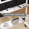 EKDJSN Mobile TV Cart, Height Adjustable Mobile TV Stand on Wheels, Rolling TV Stand with Storage Shelf, Modern TV Floor Stand Mount, Living Room Universal TV Mount Stand(White,70-88inch) view 4