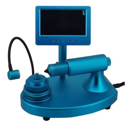 Digital Diamond Girdle Viewer, Electron Diamond Microscope with 4.3" LCD Screen/LED Fill Light, Magnification 10-40X, Accurate Identification, for View Diamond Waist Code