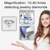 Digital Diamond Girdle Viewer, Electron Diamond Microscope with 4.3" LCD Screen/LED Fill Light, Magnification 10-40X, Accurate Identification, for View Diamond Waist Code view 2