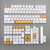 APOJHGF 137 Honey and Milk Inspired PBT Dye Keycaps Compatible with MX Switch Mechanical Keyboards English Russian Japanese XDA(Bee Milk RU) view 1
