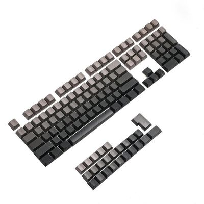 APOJHGF 133-K PBT Double-Shot Side-Printed Keycap Set in Smokey Grey Compatible with Mechanical Keyboards Profile