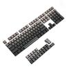 APOJHGF 133-K PBT Double-Shot Side-Printed Keycap Set in Smokey Grey Compatible with Mechanical Keyboards Profile view 1