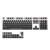 APOJHGF 133-K PBT Double-Shot Side-Printed Keycap Set in Smokey Grey Compatible with Mechanical Keyboards Profile view 2