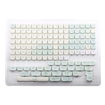APOJHGF Moa Ice Mint Theme Keycaps PBT Compatible with 60 75 100 Percent Mechanical Keyboards 134 Compatible with MX Switches(MOA-BH JP Bag)