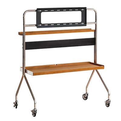 EKDJSN Mobile TV Stand, Mobile TV Cart on Wheels, TV Height Adjustable Rolling TV Stand, Rolling TV Cart with AV Shelf, Floor TV Stand Mount for 50-75 Inch TV, for Home, Office, Mall