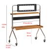 EKDJSN Mobile TV Stand, Mobile TV Cart on Wheels, TV Height Adjustable Rolling TV Stand, Rolling TV Cart with AV Shelf, Floor TV Stand Mount for 50-75 Inch TV, for Home, Office, Mall view 2
