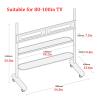 EKDJSN Mobile TV Cart, Height Adjustable Mobile TV Stand on Wheels, Rolling TV Stand with Storage Shelf, Modern TV Floor Stand Mount, Living Room Universal TV Mount Stand(White,80-100inch) view 2