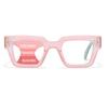 bullabulling Progressive Multifocus Reading Glasses for Women Men Blue Light Blocking Oprah Style Computer Multifocal Readers (pink, 2.0, x) view 1
