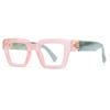 bullabulling Progressive Multifocus Reading Glasses for Women Men Blue Light Blocking Oprah Style Computer Multifocal Readers (pink, 2.0, x) view 2