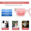bullabulling Progressive Multifocus Reading Glasses for Women Men Blue Light Blocking Oprah Style Computer Multifocal Readers (pink, 2.0, x) view 3