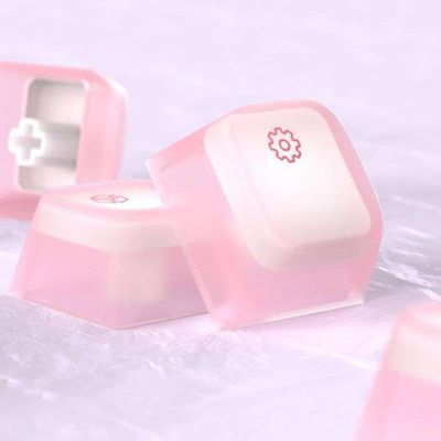 APOJHGF Nogi Profile ABS Keycaps Pep Very Peri 21 61 87 104 108 Mechanical Keyboards(White)