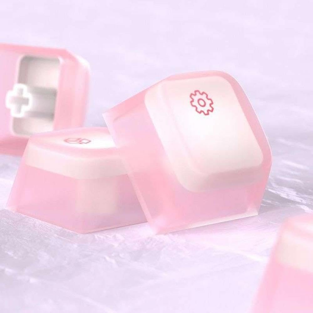 APOJHGF Nogi Profile ABS Keycaps Pep Very Peri 21 61 87 104 108 Mechanical Keyboards(White)