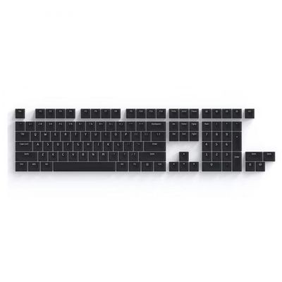 APOJHGF Nogi Profile ABS Keycaps White Black Pep Very Peri Compatible with GH60 Poker 87 TKL 104 ANSI Xd64 Bm60 Xd68 Keyboards(Black)