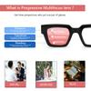 Progressive Multifocus Reading Glasses for Women Men Blue Light Blocking Oprah Style Computer Multifocal Readers (black, 1.0, x) view 3