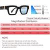 Progressive Multifocus Reading Glasses for Women Men Blue Light Blocking Oprah Style Computer Multifocal Readers (black, 1.0, x) view 4
