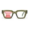 bullabulling Progressive Multifocus Reading Glasses for Women Men Blue Light Blocking Oprah Style Computer Multifocal Readers (Deep Green, 3.50, x) view 1