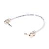 ACGTUY Guitar Effects Pedal Cable Flat Patch Connector 6.5 Stereo/Mono Male Plug 1/4 Inch TRS/TS Ja-ck Copper Core PU Wire Adapter Cable(White-TRS,15M) view 1