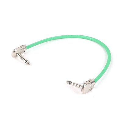 ACGTUY Guitar Effects Pedal Cable Flat Patch Connector 6.5 Stereo/Mono Male Plug 1/4 Inch TRS/TS Ja-ck Copper Core PU Wire Adapter Cable(Green-TS,3M)