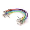 ACGTUY Guitar Effects Pedal Cable Flat Patch Connector 6.5 Stereo/Mono Male Plug 1/4 Inch TRS/TS Ja-ck Copper Core PU Wire Adapter Cable(Green-TS,3M) view 2