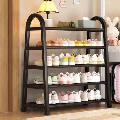 JHDXL Metal Shoe Rack, Shoe Organizer, Tall Narrow Shoe, Shoe Organizer, Large Shoe Rack, Freely Assembled, Organizer for Entryway, Closet, Dorm & Small Spaces(Black,60 * 73.5cm/24 * 29in)