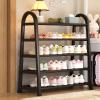 JHDXL Metal Shoe Rack, Shoe Organizer, Tall Narrow Shoe, Shoe Organizer, Large Shoe Rack, Freely Assembled, Organizer for Entryway, Closet, Dorm & Small Spaces(Black,60 * 73.5cm/24 * 29in) view 1