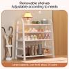 JHDXL Metal Shoe Rack, Shoe Organizer, Tall Narrow Shoe, Shoe Organizer, Large Shoe Rack, Freely Assembled, Organizer for Entryway, Closet, Dorm & Small Spaces(Black,60 * 73.5cm/24 * 29in) view 4