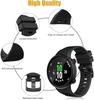 2 Pack Waterproof Band Compatible with Garmin Forerunner 45 Watch Band, Soft Silicone Sport Replacement Watch Band for Women Men (Black/Navy) view 3