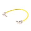 ACGTUY Guitar Effects Pedal Cable Flat Patch Connector 6.5 Stereo/Mono Male Plug 1/4 Inch TRS/TS Ja-ck Copper Core PU Wire Adapter Cable(Yellow-TRS,0.3M) view 1