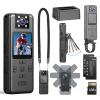 BOBLOV Body Camera with Two Batteries, A30 Min Body Cam Supports 6 Hrs Shooting, 4K Ultra HD Recording with 180 Rotatable Lens, Three Mounting Options for Delivery, Outdoor Adventures (4K 128G) view 1