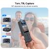 BOBLOV Body Camera with Two Batteries, A30 Min Body Cam Supports 6 Hrs Shooting, 4K Ultra HD Recording with 180 Rotatable Lens, Three Mounting Options for Delivery, Outdoor Adventures (4K 128G) view 4