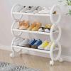 JHDXL Rotating Shoe Rack Tower, Shoe Rack for Entryway, Free Standing 360 Revolving Shoe Organizer, Vertical Spinning Shoe Display Lazy Susan, Shoe Organizer(White,46 * 56CM/18.1 * 22in) view 1
