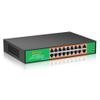 16 Port PoE Switch, 16 PoE+ 100Mbps Ports with 2 Gigabit Uplink, 300W Built-in Power, Support IEEE802.3af/at, Fanless, Rack Mount, Unmanaged Plug and Play Network Switch view 1
