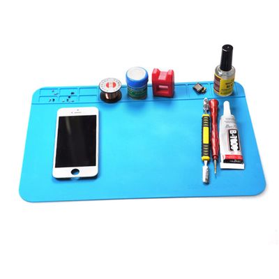 BAZEITFLOW 2pcs Silicone Electronic Repair Mat Magnetic Screw Holders Heat Insulation for Electronics Parts Organizer for Phone Watch Laptop Repair
