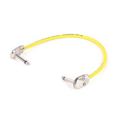 ACGTUY Guitar Effects Pedal Cable Flat Patch Connector 6.5 Stereo/Mono Male Plug 1/4 Inch TRS/TS Ja-ck Copper Core PU Wire Adapter Cable(Yellow-TS,8M)