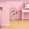 10ft Pink Extension Cord,HONIZER Power Strip Flat Cord, 6 Outlets & 3 USB Ports (1 USB-C), Cute,Wall Mount for Home Office Dorm Desk Accessories, Blush Boost view 3