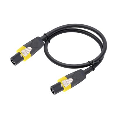 ACGTUY 1M-10M Cable 12AWG Patch Cords - Speakon to Speakon Professional Cables Black NL4FX (NL4FC) 12 Gauge Wire(Yellow,10m)