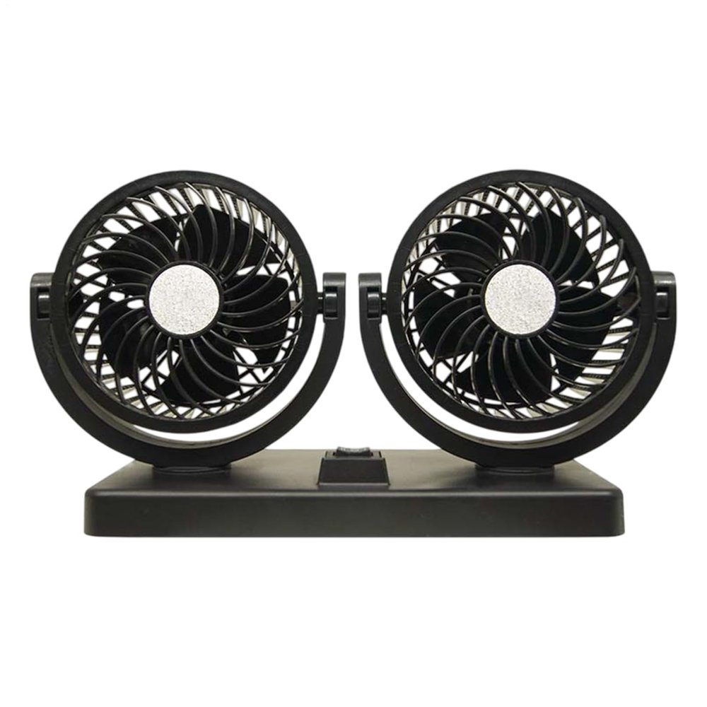 Car Fans That Blow Cold Air, Usb Cars Fan with Heads, 360 Rotatable Design, Powerful Air Circulation, Adjustable Speed & Low Noise, Ideal for Small, Large Trucks