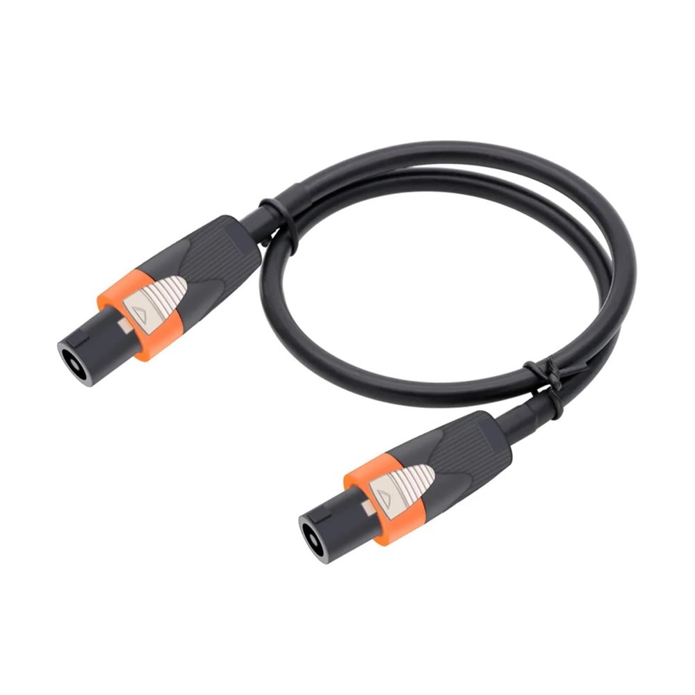 ACGTUY 1M-10M Cable 12AWG Patch Cords - Speakon to Speakon Professional Cables Black NL4FX (NL4FC) 12 Gauge Wire(1 Pcs,1 m)