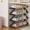 JHDXL 4 Tier Shoe Rack Tower, Storage Shelf for Entryway Living Room, Household Essentials, Space-Saving Shoe Storage, Vertical Shoe Rack, 4-Tier Tall Narrow Shoe(Black,60cm/23.6in)