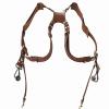 Leather Camera Strap, Adjustable Double Shoulder Digital Camera Strap Harness for 1/4 inch Tripod Bracket Secure Camera and Lens, Portable view 1