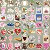100 Pcs Aesthetic Stickers Pack,Vinyl Waterproof Cute Y2k Decals Suitable for Water Bottle Laptops Journaling Scrapbooking, Suitable for Kids Teens Adults Girls Boys Coquette Stickers view 3