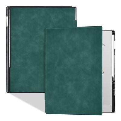 AJUSIBZR Case Compatible with Remarkable Paper Pro 11.8" 2024 Leather Book Folio with Pen Slot Smart Magnetic Cover Protective Shell(Green)