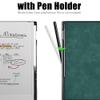 AJUSIBZR Case Compatible with Remarkable Paper Pro 11.8" 2024 Leather Book Folio with Pen Slot Smart Magnetic Cover Protective Shell(Green) view 3