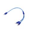 ACGTUY 1PC Random Car Audio Cable 1 Male to 2 Female/ 1 Female R/CA 2 Male Adapter Cable Wire Splitter Stereo Audio Signal Connector(1 Female to 2 Male) view 1