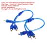 ACGTUY 1PC Random Car Audio Cable 1 Male to 2 Female/ 1 Female R/CA 2 Male Adapter Cable Wire Splitter Stereo Audio Signal Connector(1 Female to 2 Male) view 2